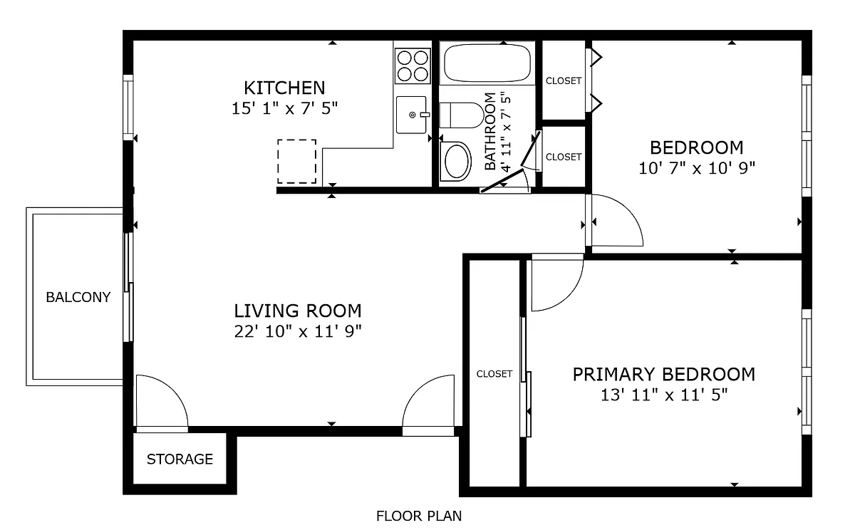 Floor plan Two Bedroom