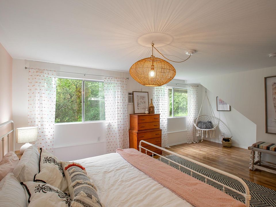 Oversized bedroom. The nook is a great spot for a desk