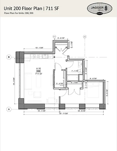 Floor plan 1 BR 1 Bath