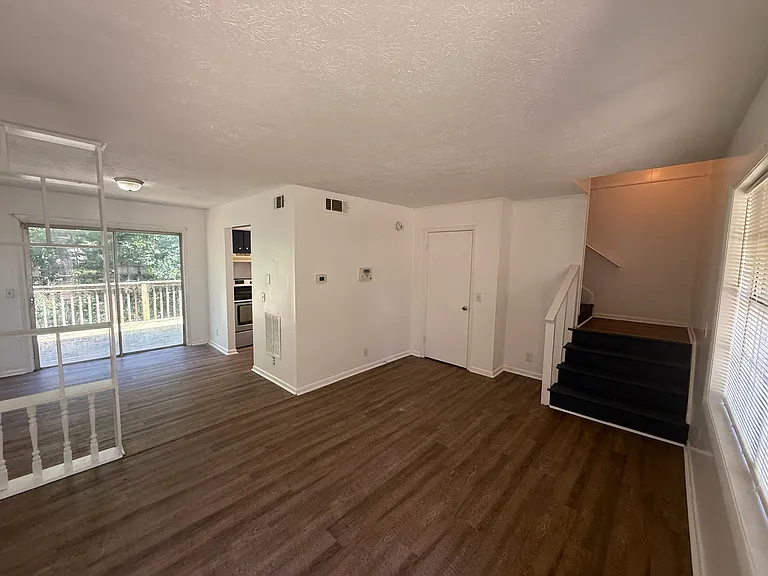 Open concept living and dining area