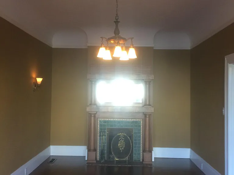 living room with fireplace