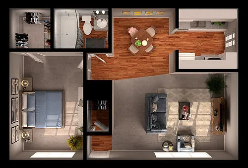 Floor plan 1 bedroom
