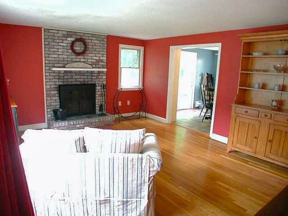 Living room with fireplace
