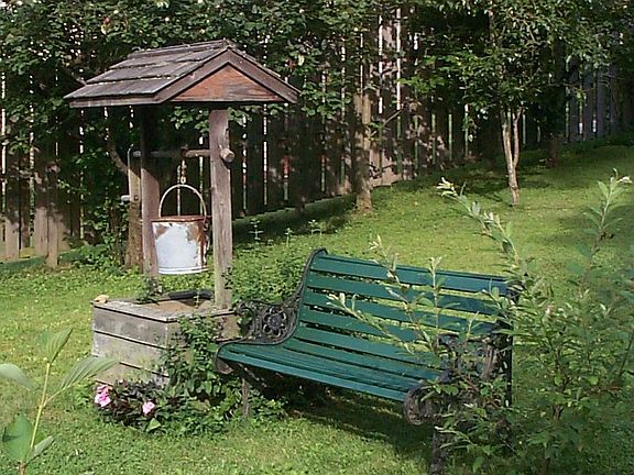 Bench overlooking trout stocked river