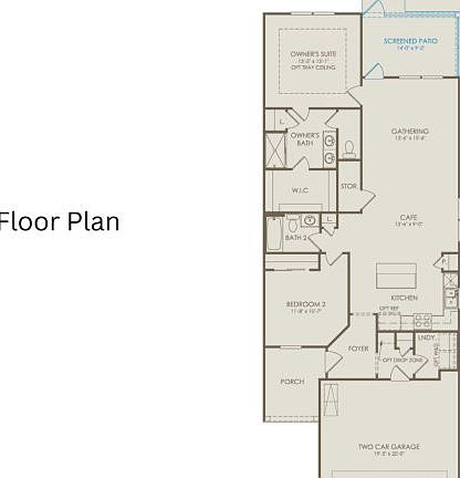 Open Concept Ranch Plan
