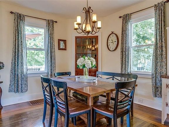 SPACIOUS DINING FOR ROOMY ENTERTAINING. ORIGINAL BUILT-IN IS PERFECT FOR EXTRA STORAGE.