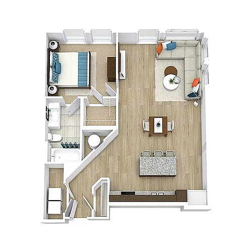 Floor plan 1x1D
