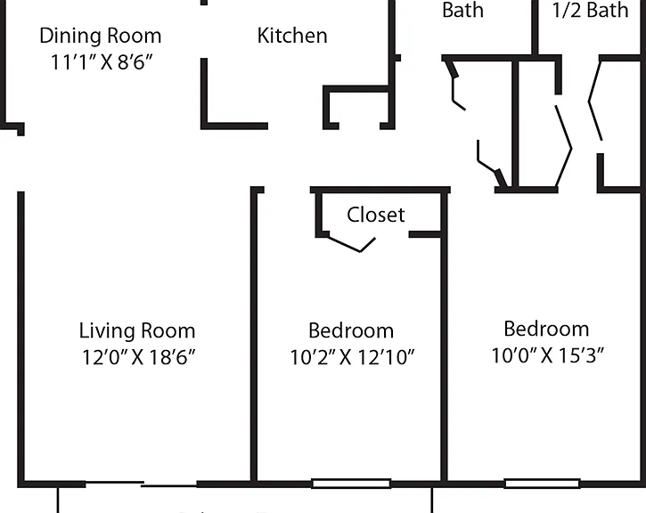 2 bedroom, 1.5 bathroom 2 bedroom, 1.5 bathroom