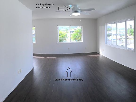 View of living room from entry.