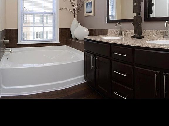 Master bath. Tub and separate tile shower