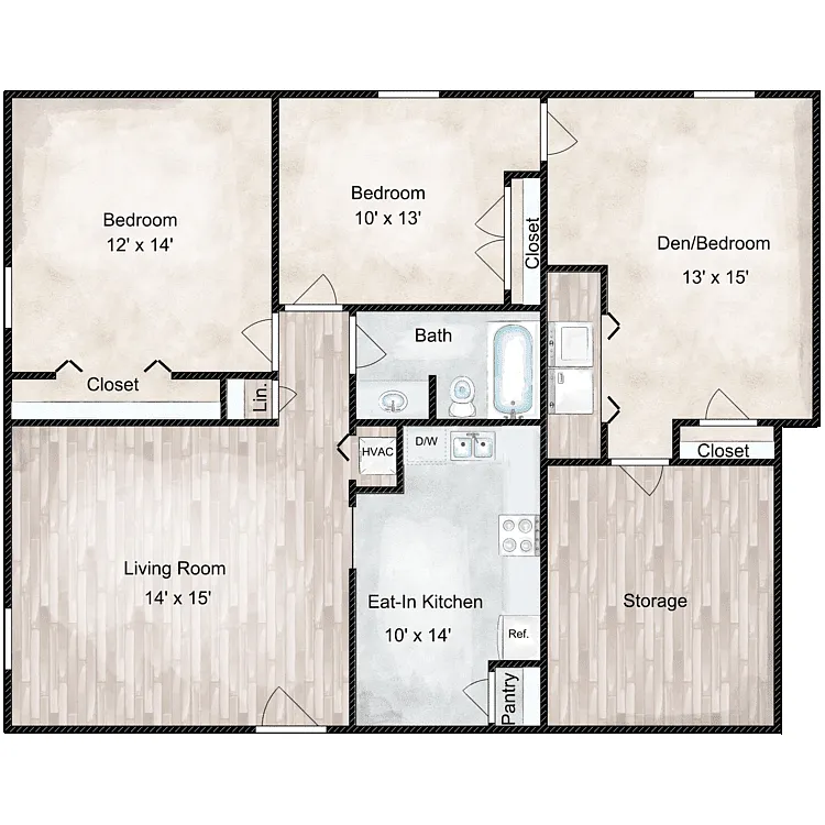 Floor plan Millstone 3 Bedroom