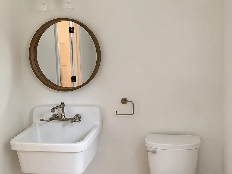 Half bath with laundry
