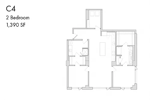 Floor plan C4 2 Bedroom