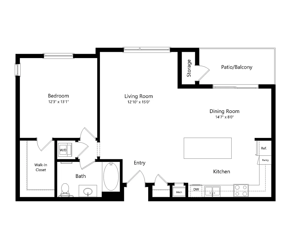 Floor plan 1B