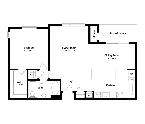 Floor plan 1B