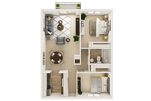 Floor plan Two Bedroom