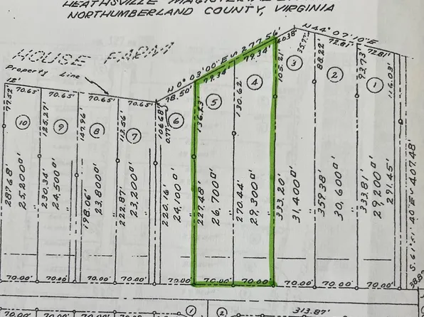 Lots 4&5 Cod Creek Dr, Heathsville, VA 22473