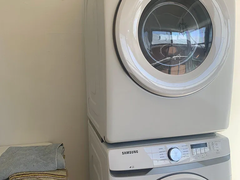 New washer and dryer in the kitchen