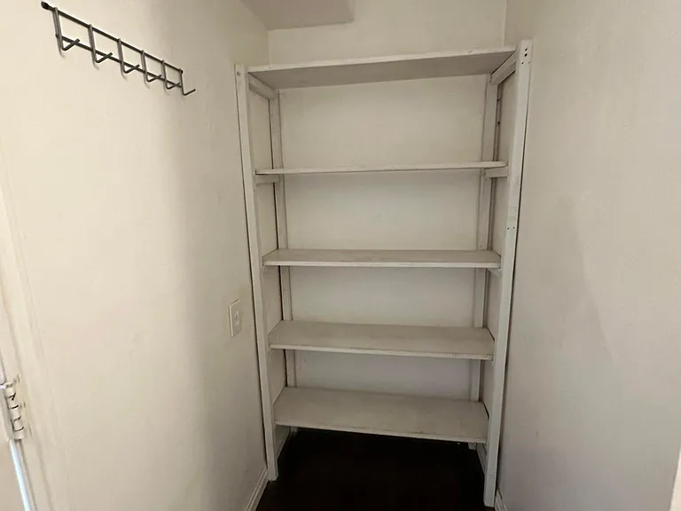 Storage space in stairwell to store outdoor gear and bikes.