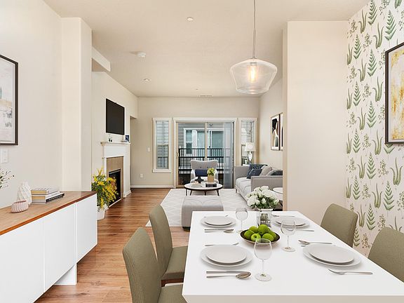 Dining and Living Room, virtually staged