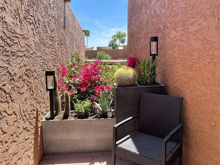 The smaller of our 2 balconies, perfect for reading.