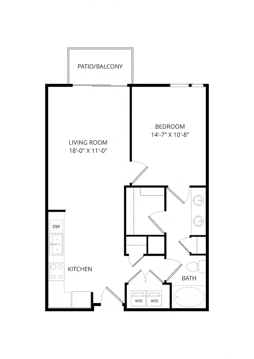 Floor plan B13 1X1