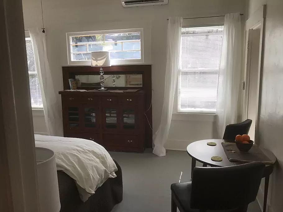 Bedroom with eating area