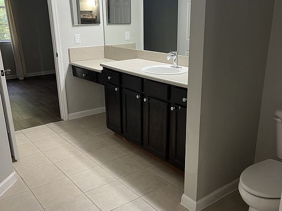 Main bath with huge tub and shower combo