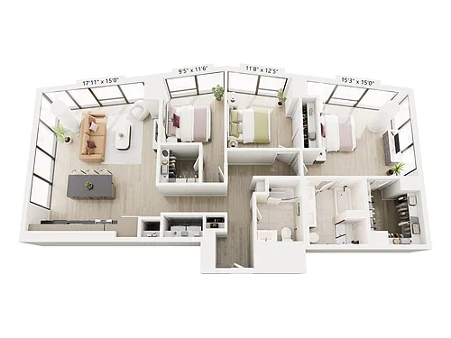 Floor plan 3B-3