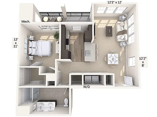 Floor plan A10-845sq-shower-Black