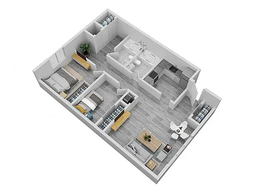 Floor plan 2 Bedroom 2 Bathroom