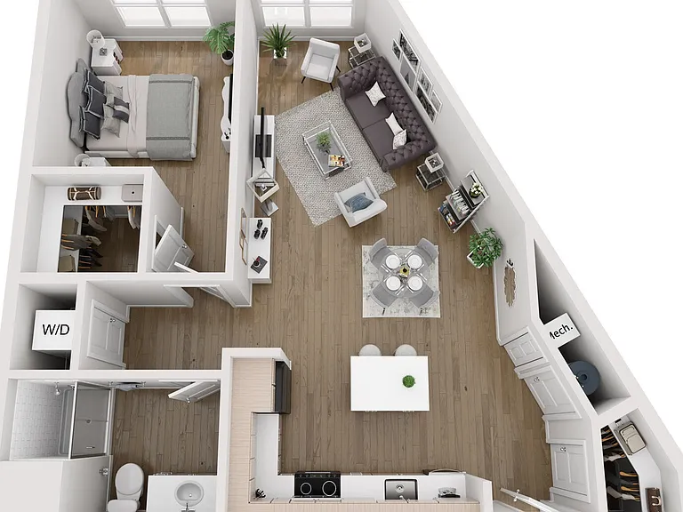 A6 floor plan Aria on the Row