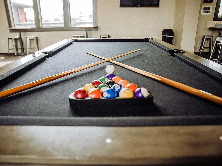 Relax and enjoy a game of pool in this beautifully designed entertainment lounge.