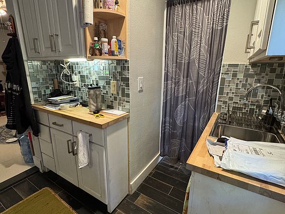 Mudroom to right of entrance with additional storage closet.