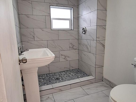 Renovated walk-in shower