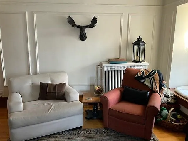 Living Room - Bonus Seating Space off mail area