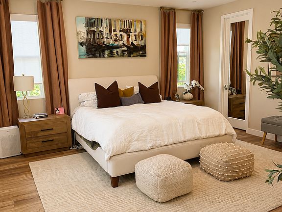 Extra large owner's suite, his and hers closets.