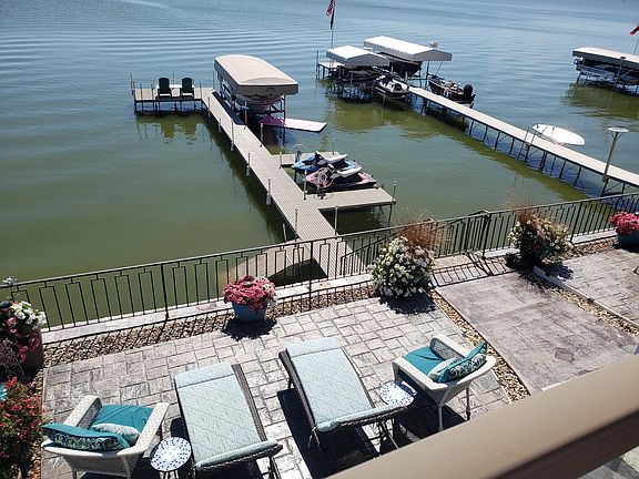 Lower deck, stamped concrete