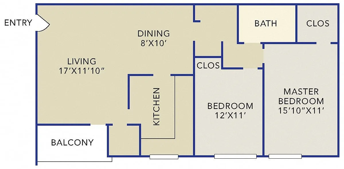 Floor plan Two bedroom apartment