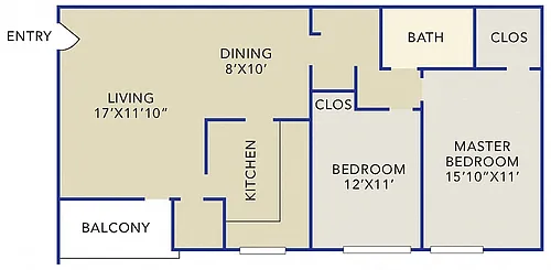 Floor plan Two bedroom apartment