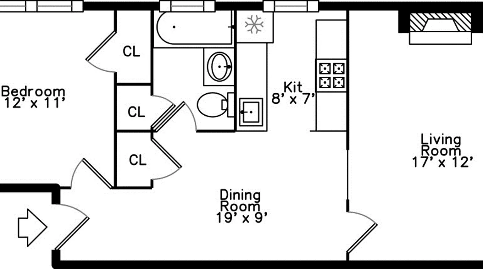 1 bed, 550 sqft, $2,900 — Photo 4