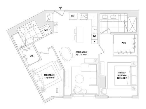 Floor plan 2 BED A1