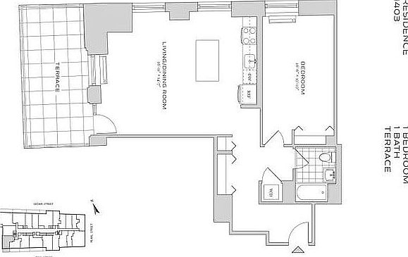 1st image of 70 Pine St APT 1403