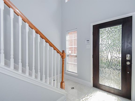 Beautiful Lead glass door makes a great first impression