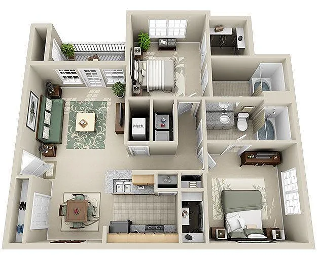 Floor plan Dogwood Renovated