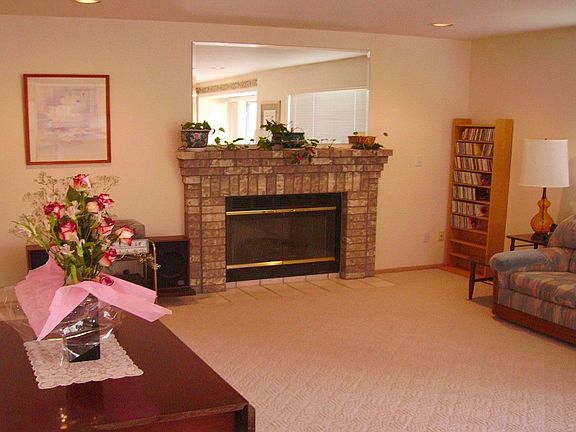 Family room with gas fireplace