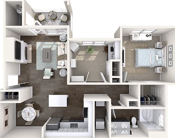 One Bedroom One Bath (954 SF) One Bedroom One Bath (954 SF)