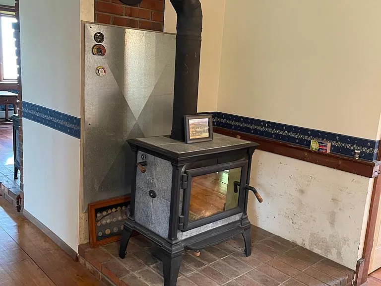 Kitchen Hearthstone Woodstove.