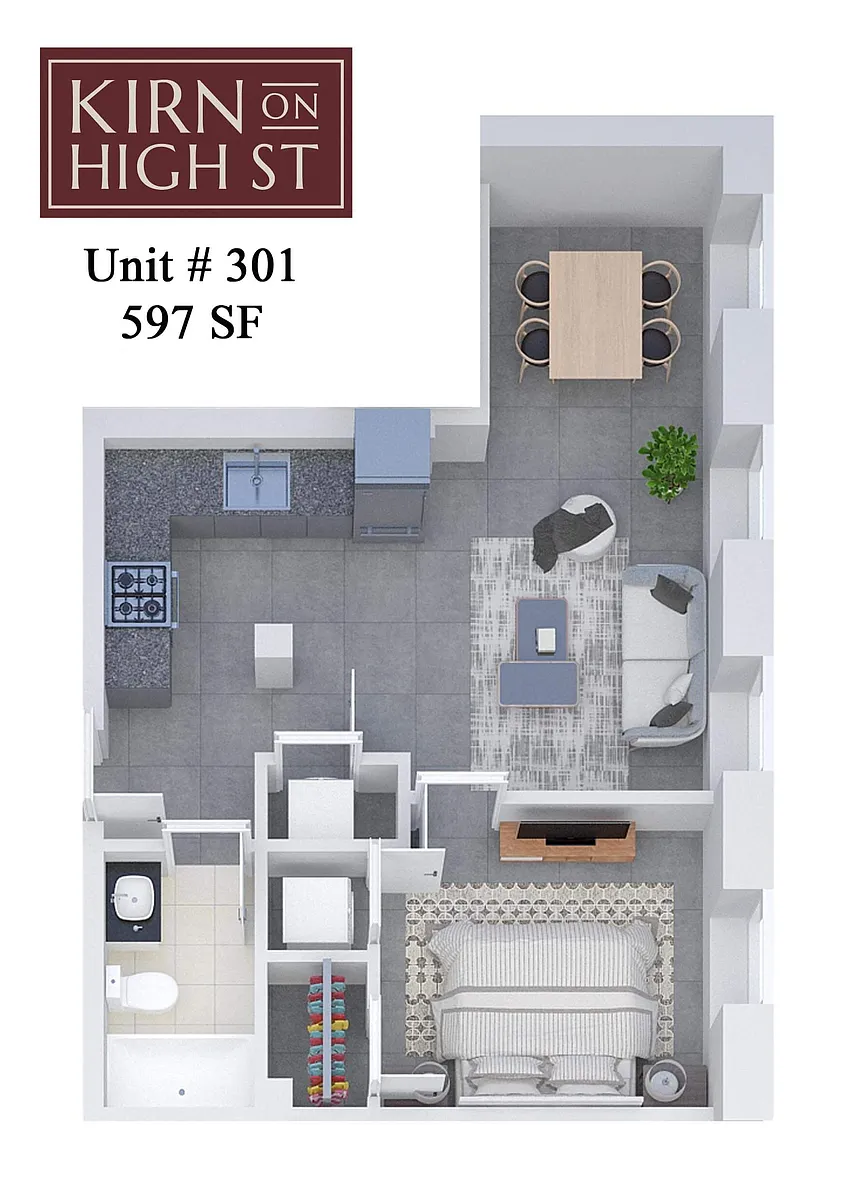 Floor plan Kirn on High Street 301