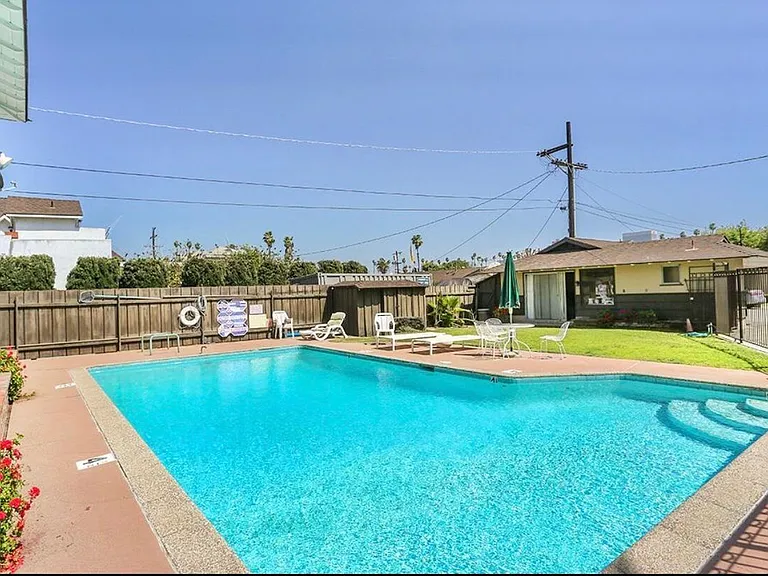 Pool area prior to the Pool furniture upgrade